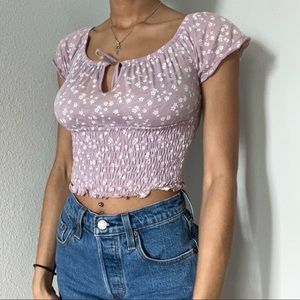 Pacsun Floral Milkmaid Top